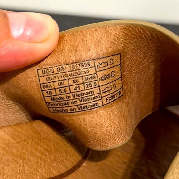 UGG Metallic Crisscross Strap Slip-on Sandals Sz 10 - Picture 6 of 7